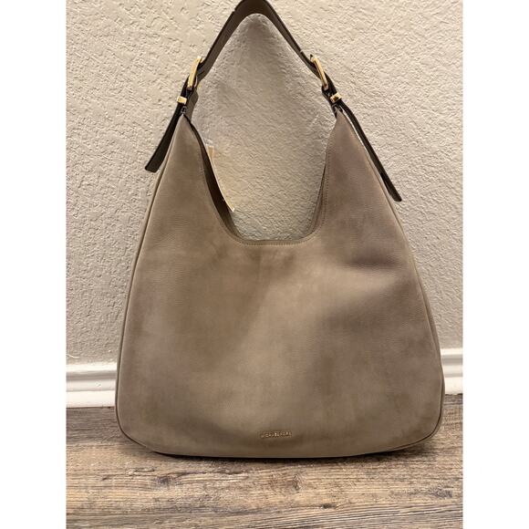 Michael Kors Handbags - Michael Kors Women Beige Nolita Suede Large Nubuck Shoulder Bags One Size